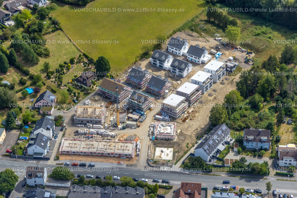 Muelheim220802742 | Luftbild, Baustelle altes Rumbaum Gelände mit Neubau Wohnsiedlung Kölner Straße in Selbeck, Saarn - Süd, Mülheim an der Ruhr, Ruhrgebiet, Nordrhein-Westfalen, Deutschland