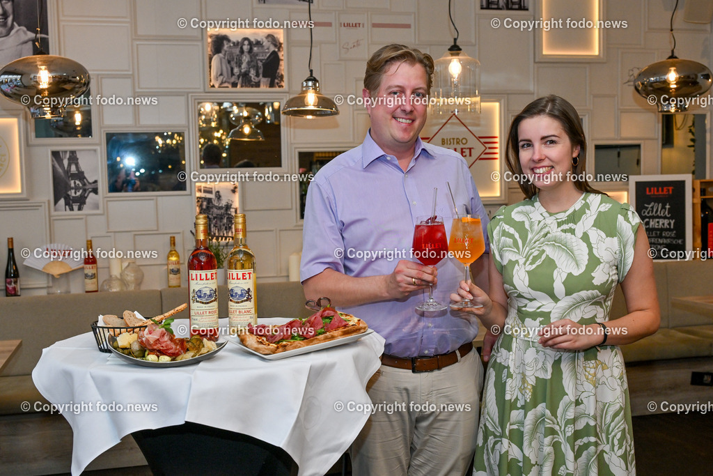 Hotel schwarzer Baer_ Lillet Bistro_ 26.06.2024-5 | 26.06.2024, LInz, AUT, Hotel schwarzer Baer, Lillet Bistro, im Bild Michael Nell und Lisa Sigl