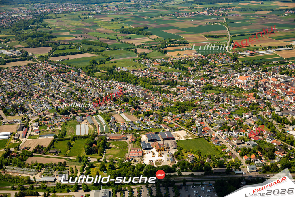 Luftaufnahme von  Gundelfingen an der Donau - Die Luftaufnahme wurde 2025 vom UL-Flugzeug heraus erstellt ( keine Drohne ) - Hochauflösende Luftaufnahme - für professionelle Ausdrucke geeignet. Die Geschenkidee !Mit Lizenz und Bildrechte bestellbar
