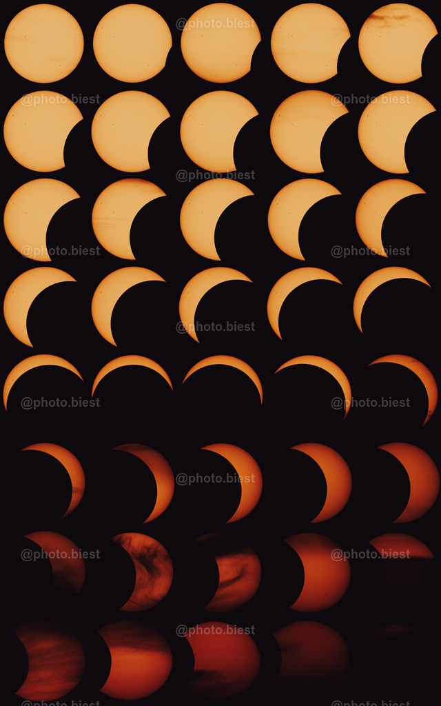Phasen | Verschiedene Phasen der Sonnenfinsternis vom 12.08.2026 - Realisiert mit Pictrs.com