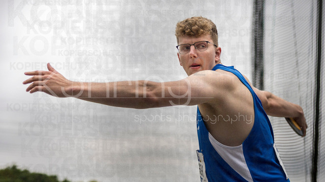 Deutsche Leichtathletik-Meisterschaften; Bochum-Wattenscheid, 26.07.2026 | Marcel Reisch (TV Wattenscheid 01), Diskuswurf; Deutsche Leichtathletik-Meisterschaften am 26.07.2026 im Lorheide-Stadion, Bochum-Wattenscheid (Nordrhein-Westfalen).