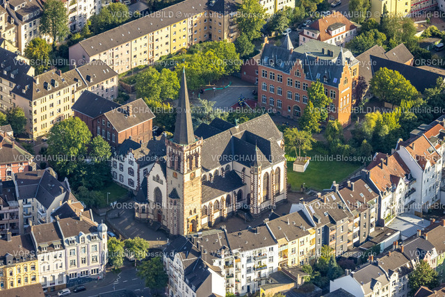 Hagen230903461 | Luftbild, Kath. St.-Michael-Kirche,Kulturzentrum Pelmke, Emil-Schumacher-Schule, Wehringhausen, Hagen, Ruhrgebiet, Nordrhein-Westfalen, Deutschland