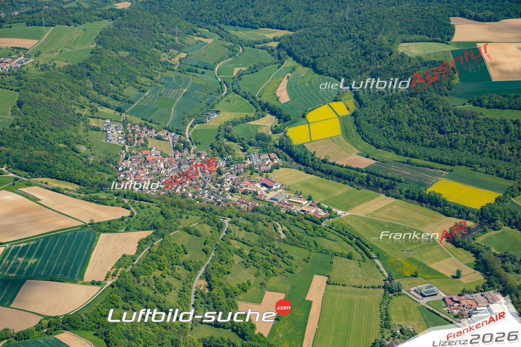 Luftbild Vs Google Maps  Enslingen  Untermünkheim -Das Luftbild wurde 2025 vom UL-Flugzeug heraus erstellt ( keine Drohne ) - Hochauflösende Luftaufnahme -Nicht vergleichbar mit Google Maps oder Satelittenbilder- Die Geschenkidee !Mit Lizenz und Bildrechte bestellbar