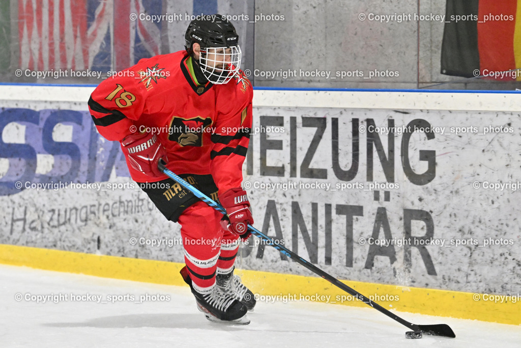 Lendhafen Seelöwen vs. Spartans Althofen | #18 Brenter Manuel Spartans Althofen, Lendhafen Seelöwen vs. Spartans Althofen, Lendhafen Seelöwen vs. Spartans Althofen am 14.02.2025 in Ferlach (HTC Eishalle Ferlach), Austria, (Photo by Bernd Stefan)