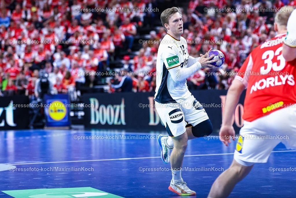 xIAJx150520261062 | 15.05.2026, xIAJx, Handball, Länderspiel, Testspiel, Dänemark - Deutschland, Royal Arena Kopenhagen: Franz Semper (Deutschland #32)