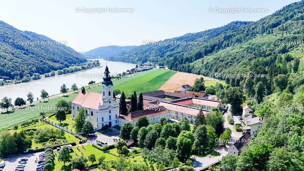 Engelhartszell_ 25.06.2024-29 | 25.06.2024, Engelhartszell, AUT, Engelhartszell, im Bild Stift Engelszell, Trappistenkloster, Drohne