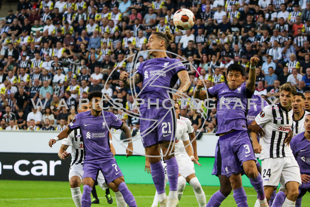 LASK Linz - FC Liverpool | LINZ,AUSTRIA,21.SEPT.23 - UEFA Europa League, LASK Linz - FC Liverpool, Image shows:Kostas Tsimikas (Liverpool FC).
Photo: Sportmediapics.com/ Andreas Willdoner