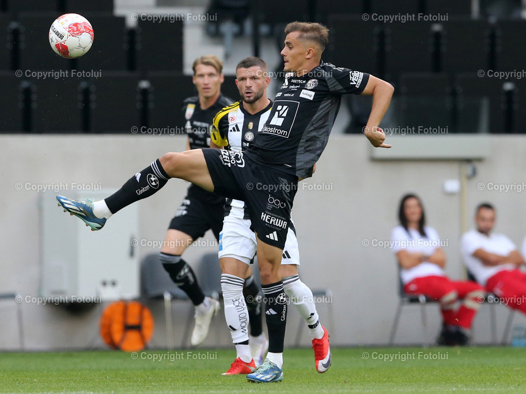 A_LUI_02092024_16 | SPORT,FUSSBALL,ADMIRAL BUNDESLIGA LASK-RZ PELLETS WAC 01.09.24 IM BILD: VALON BERISHA (LASK) UND ERVIN OMIC (WAC) FOTO:FOTOLUI/MW