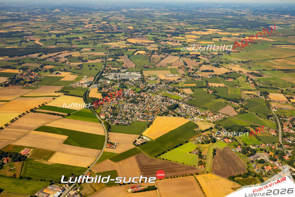 Die Luftaufnahme Dielingen - Stemwede wurde 2022 vom Flugzeug aus (keine Drohne) erstellt. Hohe Auflösung -für große Poster und Wandbilder geeignet - Garantiert!