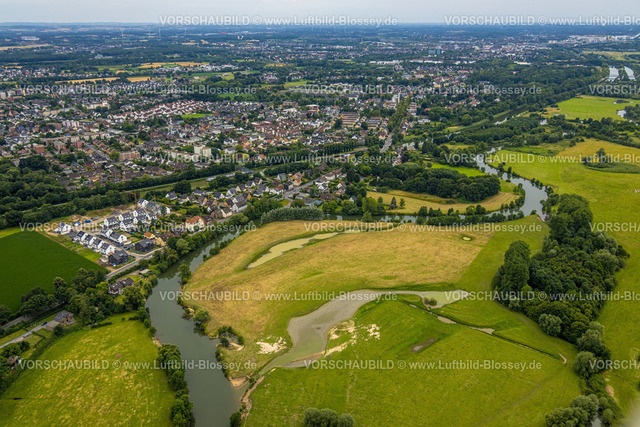 Hamm240710435 | Luftbild, Baustelle mit Neubaugebiet für Wohnhäuser Friedrichsfeld an der Lippestraße zwischen Fluss Lippe Mäander und Datteln-Hamm-Kanal, Hammer Osten Wohngebiet und Fernsicht, Uentrop, Hamm, Ruhrgebiet, Nordrhein-Westfalen, Deutschland