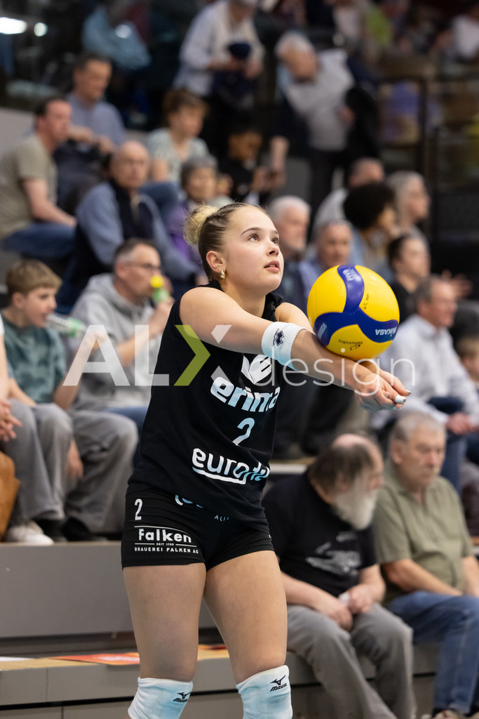 Volleyball I Frauen I Saison 2025-2026 I Volleyball NLA | Women I  Playoffs Finals 1/5 I viteos NUC - VC Kanti Schaffhausen I 06.04.2026 | 2 Kimi Schnegg (CH) (VC Kanti Schaffhausen) – Libera - Realisiert mit Pictrs.com