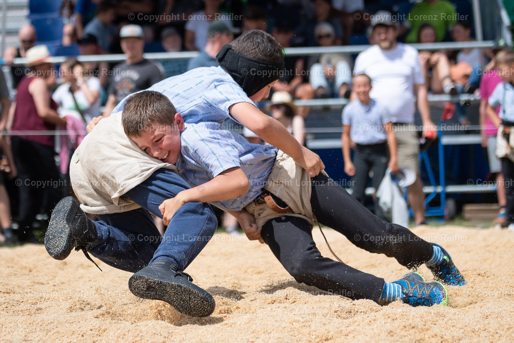 Schwingen -  Appenzeller Kantonal Nachwuchsschwingfest 2023 | Oberegg, 8.7.23, Schwingen - Appenzeller Kantonal Nachwuchsschwingfest.