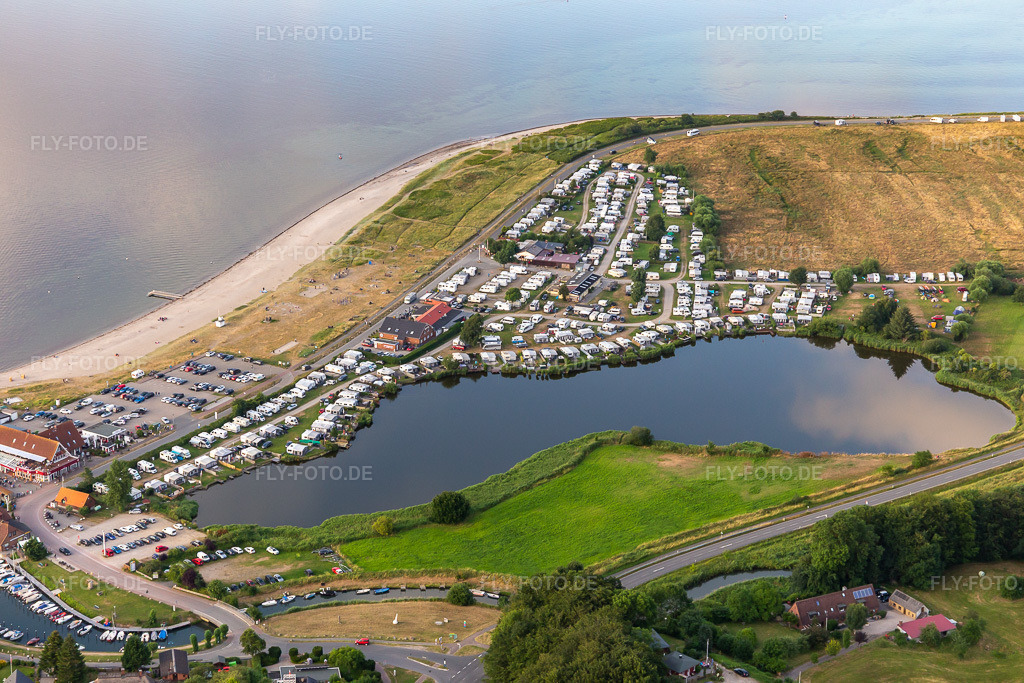 Luftbild: Campingplatz Langballigau im Ortsteil Langballigholz in Langballig im Bundesland Schleswig-Holstein in Deutschland. Foto: IMG_127908.jpg vom 23.07.2021 durch Werner Riehm/FLY-FOTO.de