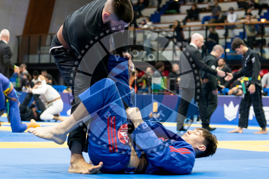 20240124PBB00387 | Fighters compete during the second day of the IBJJF European Championship in Paris, France, on January 24, 2024.