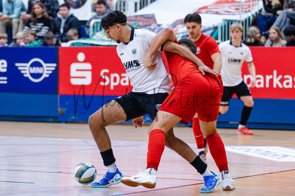 47. Stadtmeisterschaften im Hallenfußball 2025, Zwischenrunde, Zwischenrunde | Stadtmeisterschaften im Hallenfußball 2025, Zwischenrunde, Sporthalle Berg Fidel in Münster. Foto: sportfotografie.ms | Markus Paletta - Realisiert mit Pictrs.com