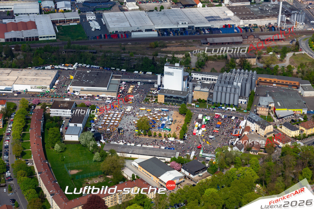 Das Luftbild der Stadt Kulmbach wurde 2018 vom Flugzeug heraus erstellt (keine Drohne) Aufnahmehöhe ca.400 Meter- hohe Auflösung für beste Druck-Qualität