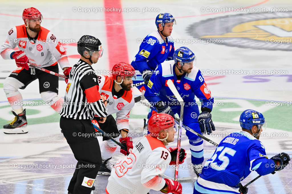 EC IDM Wärmepumpen VSV vs. Comarch Cracovia 11.9.2022 | Christian Bo Persson Referee, #55 Robert Sabolié, #84 Andrew Desjardins, #13 Radoslaw Sawicki, #88 Roman Rác
