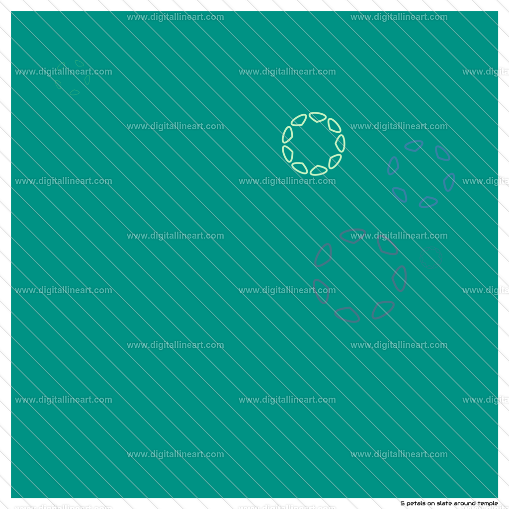 5-petals-slate-around-temple | digitallineart - Realisiert mit Pictrs.com