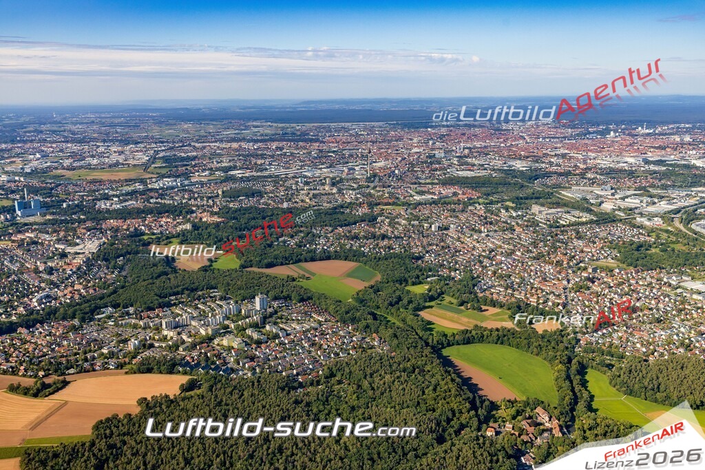 Eibach Nürnberg Bild- Das Luftbild wurde 2025 vom UL-Flugzeug heraus erstellt ( keine Drohnen Bilder! ) - Hochauflösende Luftaufnahme -Nicht vergleichbar mit Google Maps oder Satelittenbilder- Die Geschenkidee !Mit Lizenz und Bildrechte bestellbar