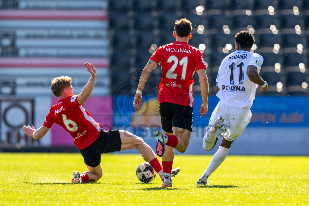 SG Sonnenhof Großaspach vs. KSV Hessen Kassel, Fussball, Regionalliga Südwest, 23. Spieltag, Saison 2025/2026, 07.03.2026 | Christian Mistl (SG Sonnenhof Großaspach, #06) und Luca Damiano Molinari (SG Sonnenhof Großaspach, #21),SG Sonnenhof Großaspach vs. KSV Hessen Kassel, Fussball, Regionalliga Südwest, 23. Spieltag, Saison 2025/2026, 07.03.2026Foto: photosbyphips/Philip Ziegler