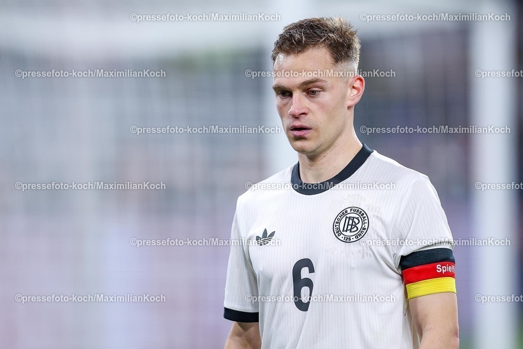 DFB23032501093 | 23.03.2025, Fußball, Viertelfinale UEFA Nations League, Deutschland - Italien, Signal Iduna Park, Saison 2024 2025: Joshua Kimmich (GER #06) DFB regulations prohibit any use of photographs as image sequences and or quasi-video.