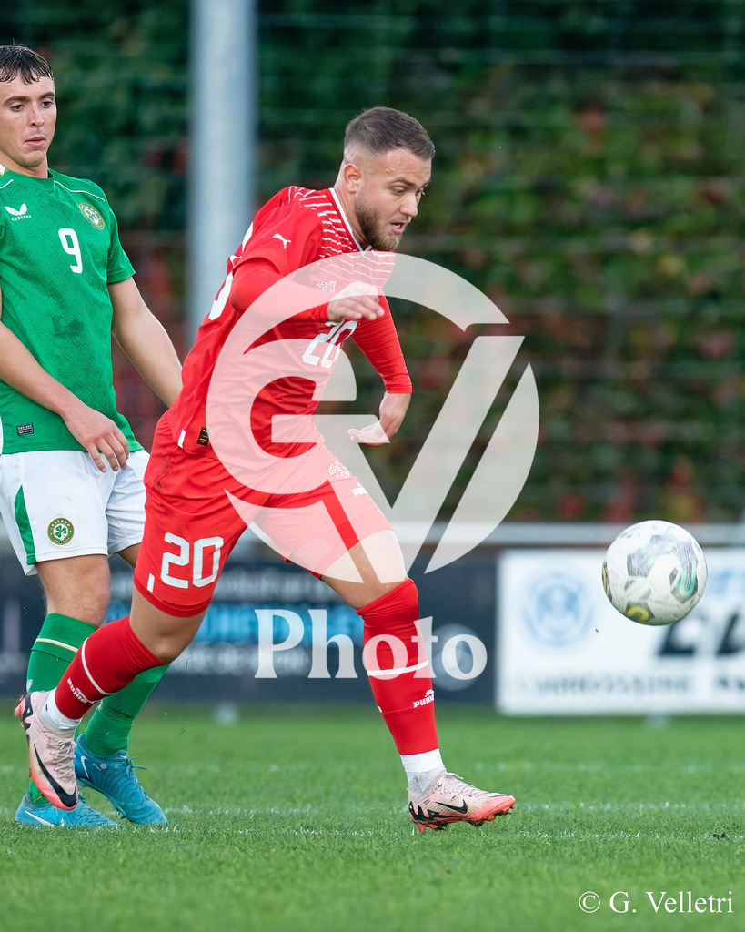 UEFA Region's Cup - Vaud v Munster | Ridvan Hysenaj (20 Vaud) goes forward (action) during the UEFA Region's Cup game between Vaud and Munster at Centre Sportif de Colovray in Nyon, Switzerland 