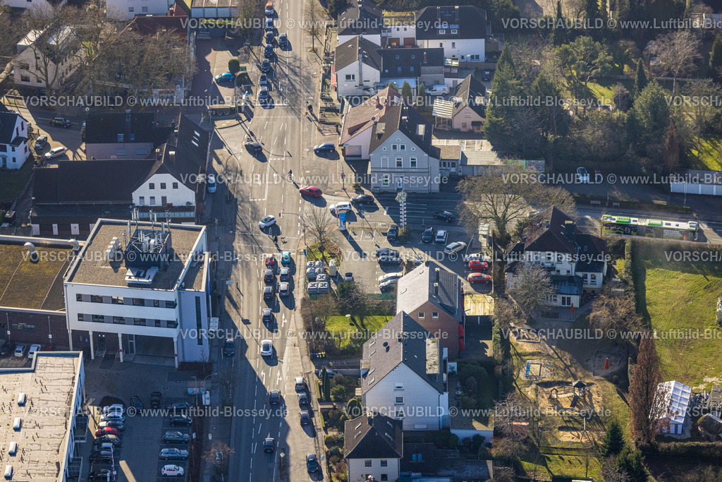 Dortmund240101081 | Luftbild, Ortsteil Höchsten Mitte, Straßenkreuzung Wittbräucker Straße, Höchstener Straße und Benninghofer Straße, Verkehrssituation, Aldi Supermarkt, Holzen, Dortmund, Ruhrgebiet, Nordrhein-Westfalen, Deutschland