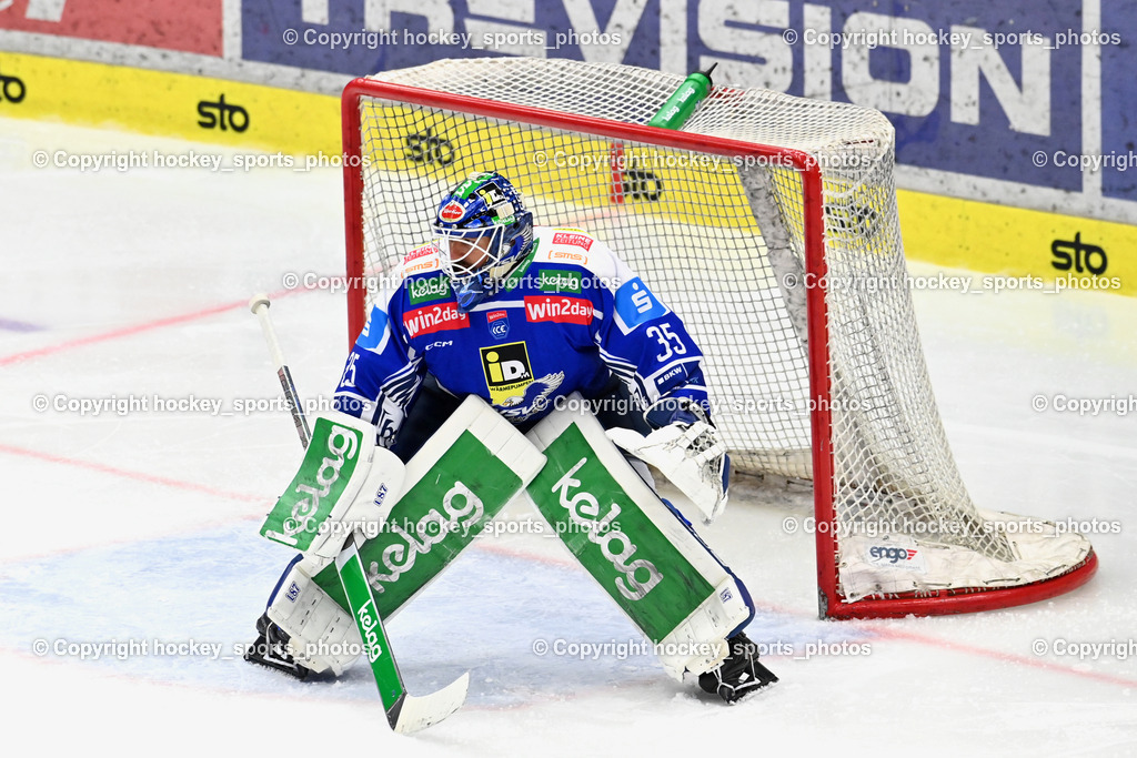EC IDM WÄRMEPUMPEN VSV vs. FTC-TELEKOM JÉGKORONG | #35 Joe Cannata EC VSV, EC IDM WÄRMEPUMPEN VSV vs. FTC-TELEKOM JÉGKORONG, EC IDM WÄRMEPUMPEN VSV vs. FTC-TELEKOM JÉGKORONG am 19.10.2025 in Villach (Stadthalle Villach), Austria, (Photo by Bernd Stefan)