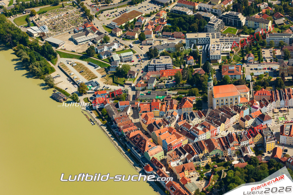 Luftaufnahme von Schärding Vs Google Maps- Die Luftaufnahme wurde 2025 vom UL-Flugzeug heraus erstellt ( keine Drohne ) - Hochauflösende Luftaufnahme - für professionelle Ausdrucke geeignet. Die Geschenkidee !Mit Lizenz und Bildrechte bestellbar