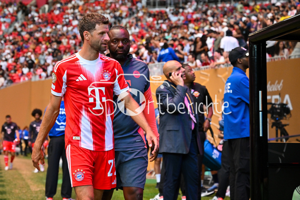 Paris Saint Germain - FC Bayern München | Sein letzter Auftritt im Trikot des FC Bayern - Thomas MUELLER (FC Bayern Muenchen 25) / Einzelfoto / Freisteller / FIFA Club World Cup: Paris Saint Germain - FC Bayern Muenchen, Mercedes Benz Stadium am 05.07.2025 / NOT FOR SALE IN USA