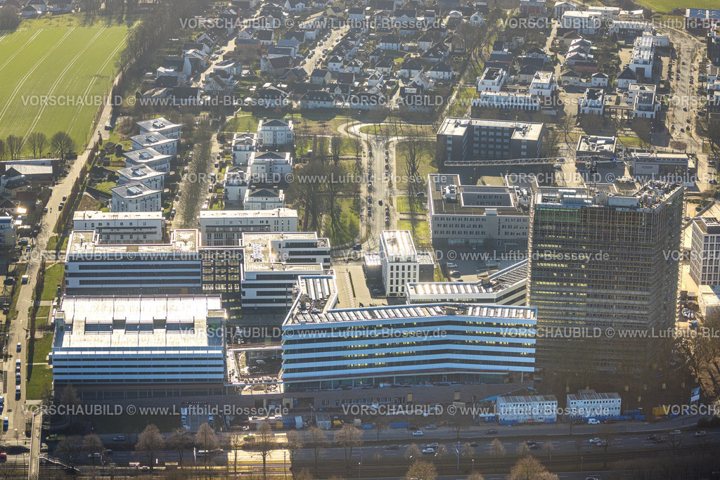 Dortmund240100867 | Luftbild, Stadtkrone-Ost, Baustelle mit Neubau, Direktion Continentale, The ASH Dortmund, L'Osteria Dortmund Europaplatz, Schüren, Dortmund, Ruhrgebiet, Nordrhein-Westfalen, Deutschland