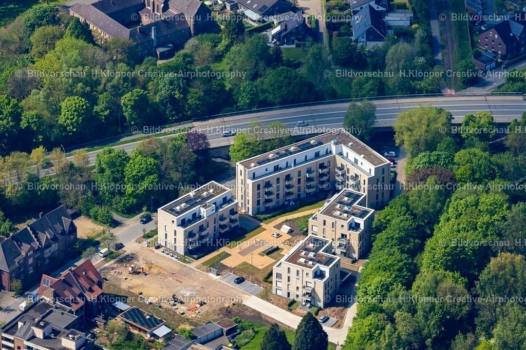 Luftbild Kleve-1614 | LuftbildfotografieWohngebiet einer Reihenhaus- Siedlung in Kleve im Bundesland Nordrhein-Westfalen, Deutschland - Realisiert mit Pictrs.com