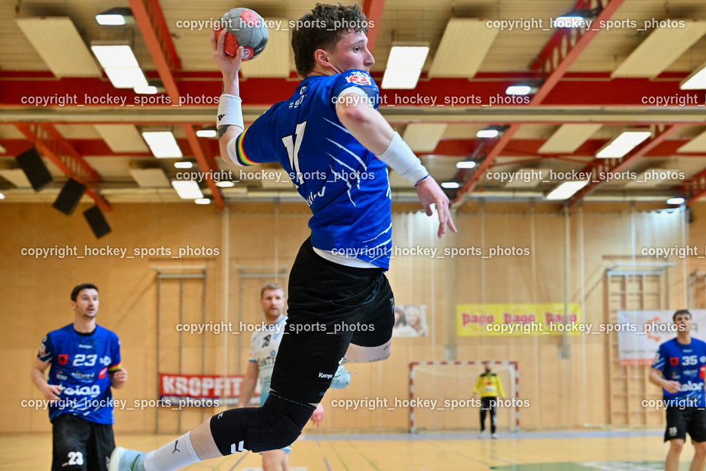 SC Ferlach vs. HSG Bärnbach/Köflach 30.3.2024 | #17 PAVLOV Hari SC Ferlach, SC Ferlach vs. HSG Bärnbach/Köflach 30.3.2024, SC Ferlach vs. HSG Bärnbach/Köflach am 30.03.2024 in Ferlach (Ballspielhalle Ferlach), Austria, (Photo by Bernd Stefan)