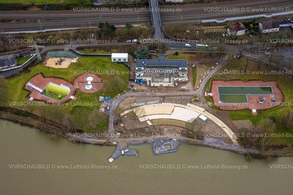 Hagen231201607Hengsteysee | Luftbild, Ruhrhochwasser, Weihnachtshochwasser 2023, starke Regenfälle,  Boele, Hagen, Ruhrgebiet, Nordrhein-Westfalen, Deutschland