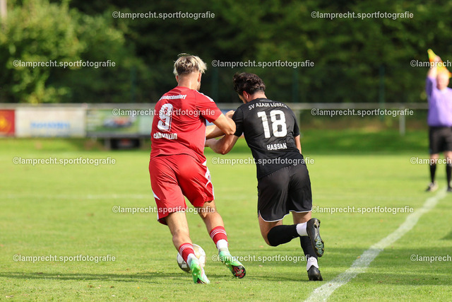 Fußball I Herren I Saison 2025-2026 I Verbandsliga Süd I 7. Spieltag I SV Schackendorf - SV Azadi Lübeck I 06.09.2025.135 | v.l. Manuel Carvalho (9, SV Schackendorf), Marco Pajonk (9, SV Azadi Lübeck) - Realisiert mit Pictrs.com