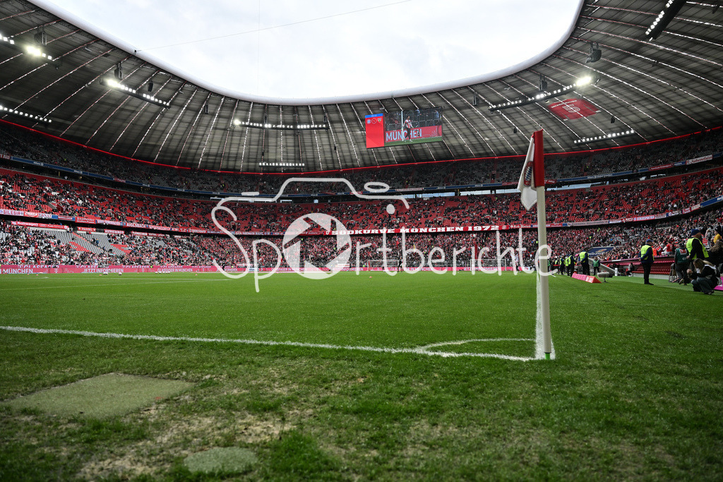 FC Bayern München - VfB Stuttgart | MUNICH, GERMANY - 19. APRIL: Take a look into the Stadium before the Bundesliga Match between FC Bayern Munich vs. VfB Stuttgart at Matchday 30 at Allianz Arena / DFL REGULATIONS PROHIBIT ANY USE OF PHOTOGRAPHS AS IMAGE SEQUENCES AND/OR QUASI-VIDEO