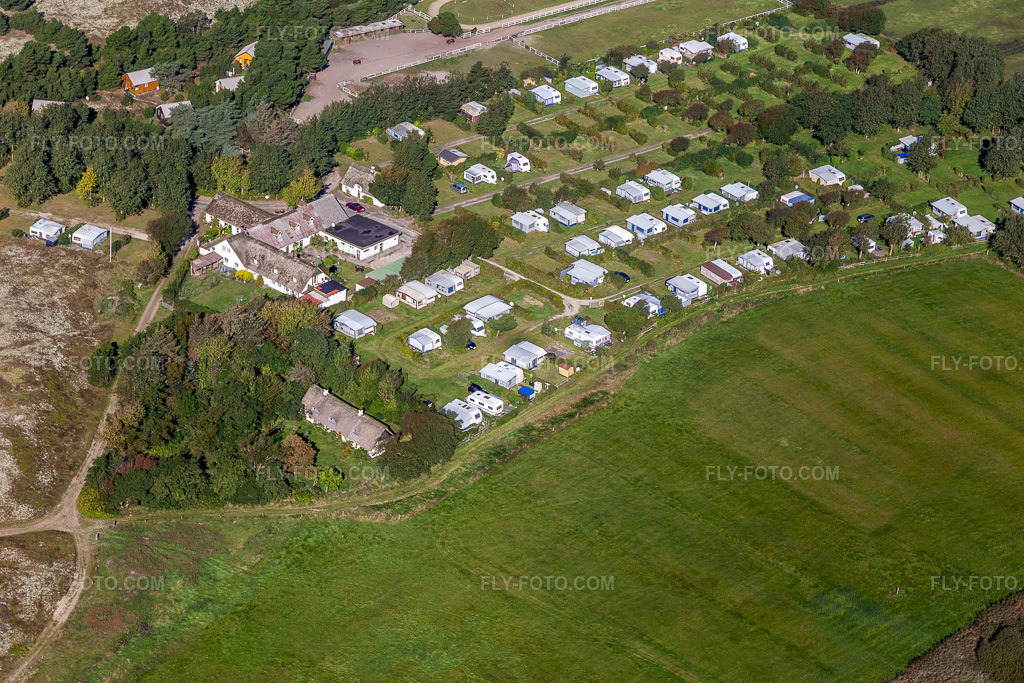Aerial view: Sønderho Ny Camping in Fanø in the state South Denmark, Denmark.Photo: IMG_118706.jpg taken on 09/21/2019 by Werner Riehm/FLY-FOTO.comResolution of the original: 5472 x 3648 px