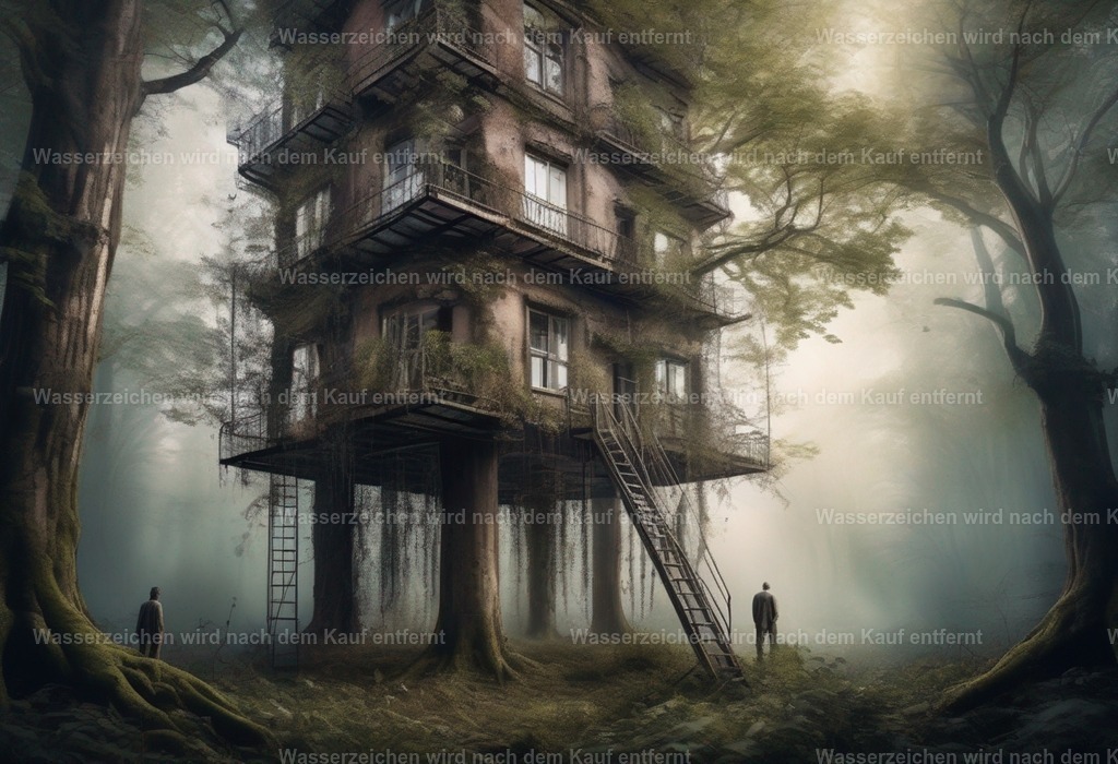 Surreale Bilder Haus im Wald | Entdecke faszinierende surreale Bilder: Fantasievolle Kunstwerke, kreative Fotomontagen und inspirierende Motive für deine Projekte. Lass dich von einzigartigen, surrealen Bildern begeistern und finde neue Inspiration! - Realisiert mit Pictrs.com