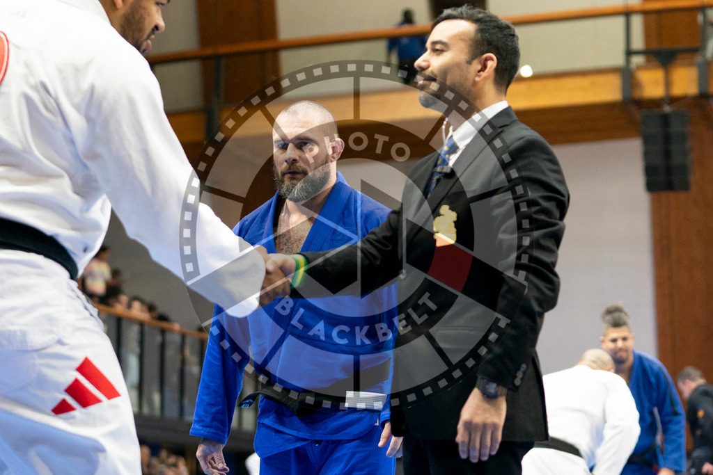 20240124PBB03845 | Fighters compete during the second day of the IBJJF European Championship in Paris, France, on January 24, 2024.