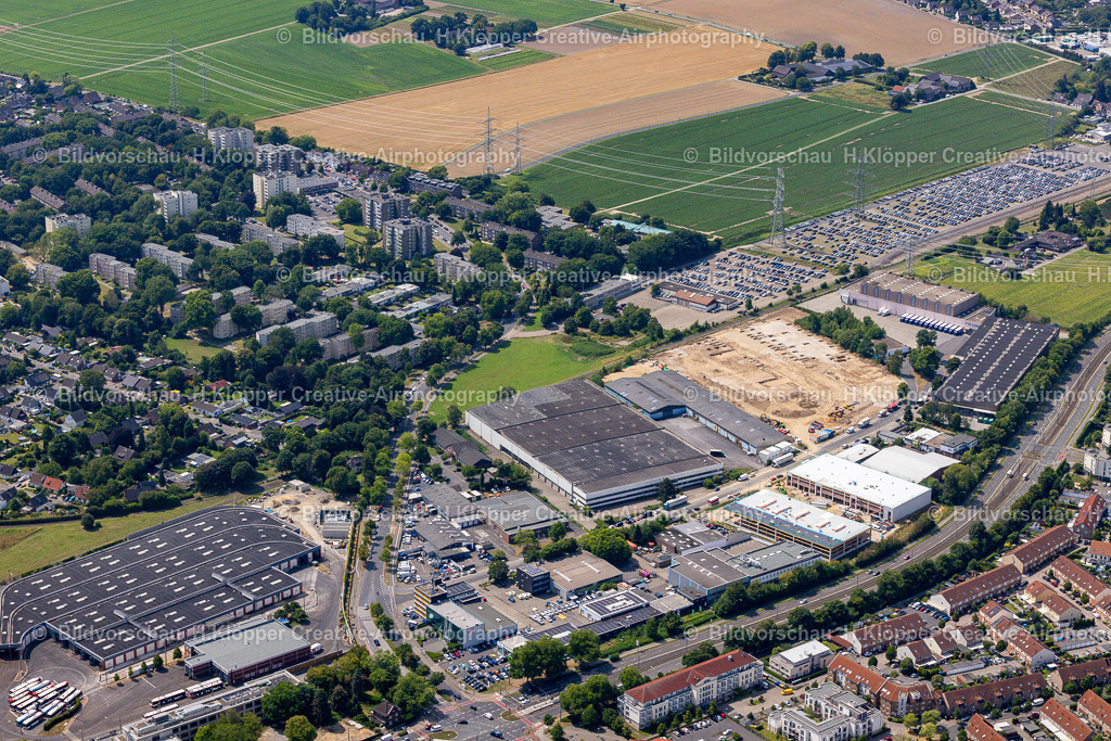 Lufbilder Krefeld-5624 | Gewerbegebiet und Firmenansiedlung an der Straße Krützpoort in Krefeld i - Realisiert mit Pictrs.com
