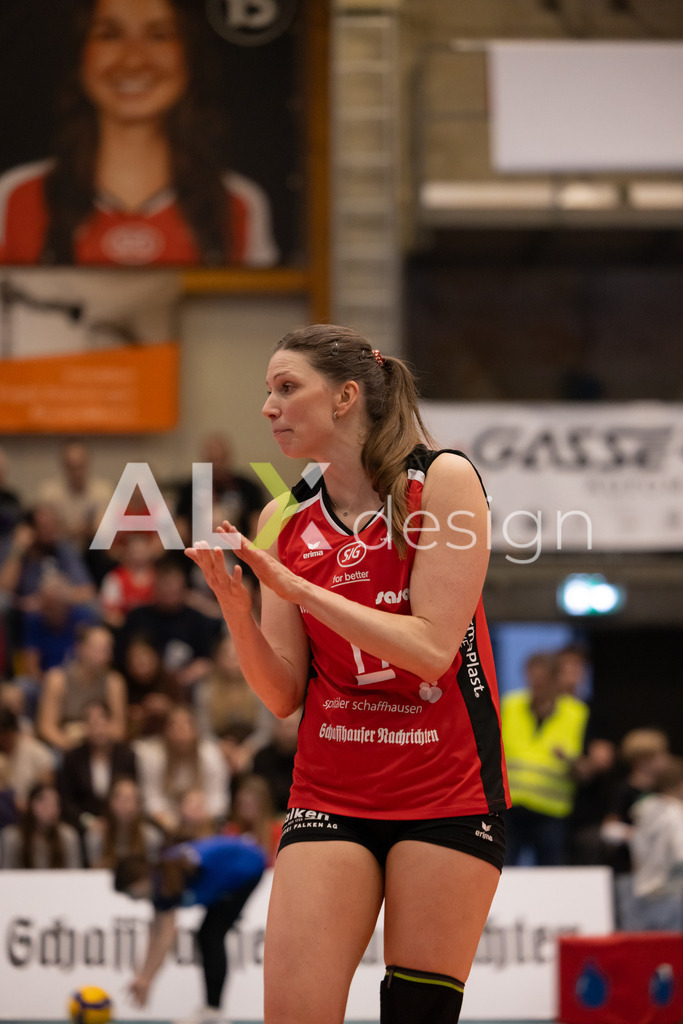Volleyball I Frauen I Saison 2025-2026 I Volleyball NLA | Women I  Playoffs Finals 2/5 I  VC Kanti Schaffhausen - viteos NUC I  10.04.2026 | 11 Kateřina Holásková (CZ) (VC Kanti Schaffhausen) – Mitte - Realisiert mit Pictrs.com