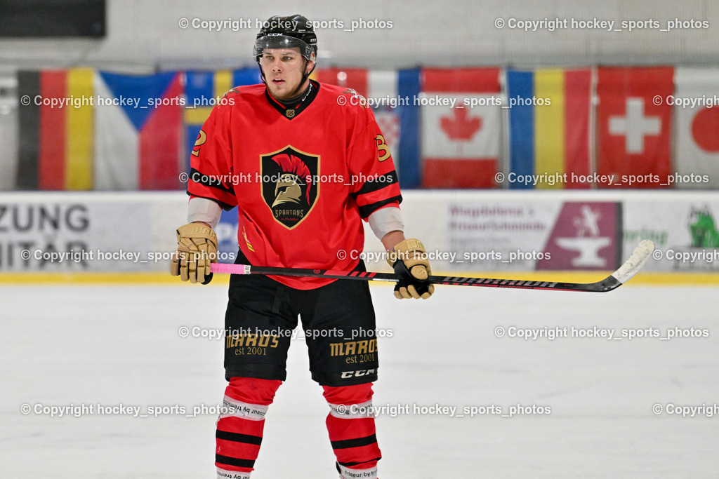 Lendhafen Seelöwen vs. Spartans Althofen | #82 Wilhelmer Philipp Spartans Althofen, Lendhafen Seelöwen vs. Spartans Althofen, Lendhafen Seelöwen vs. Spartans Althofen am 14.02.2025 in Ferlach (HTC Eishalle Ferlach), Austria, (Photo by Bernd Stefan)
