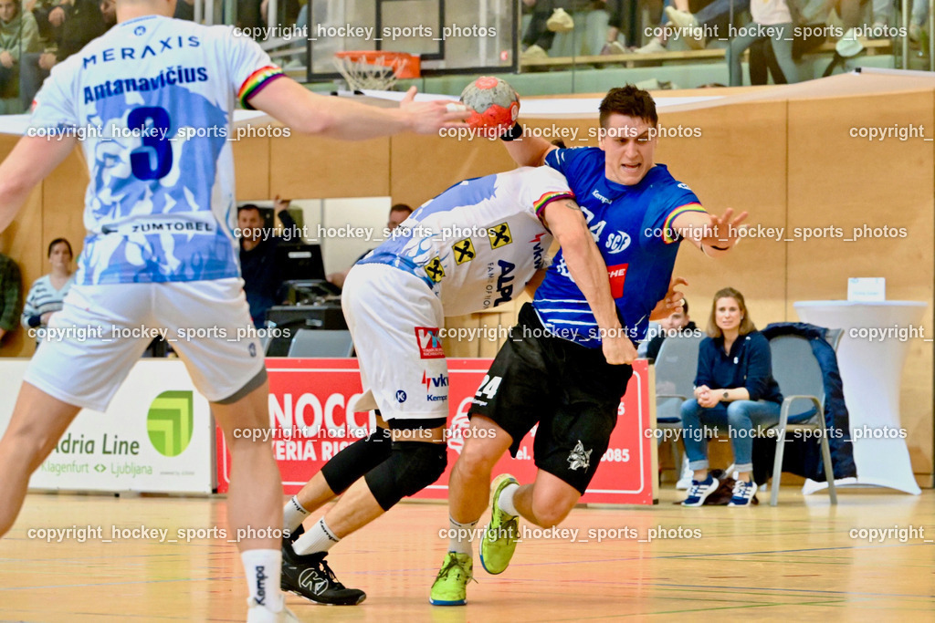 SC Ferlach vs. ALPLA HC Hard 2.3.2024 | #24 JOVANOVIC Mladan SC Ferlach, SC Ferlach vs. ALPLA HC Hard 2.3.2024, SC Ferlach vs. ALPLA HC Hard am 02.03.2024 in Ferlach (Ballspielhalle Ferlach), Austria, (Photo by Bernd Stefan)