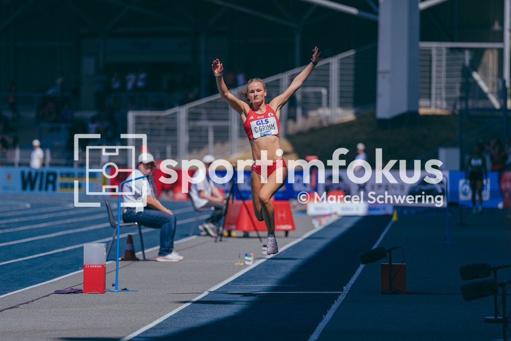 Deutsche Meisterschaften der Frauen und Männer 2026 | Charlotte Grimm, SV Eintracht Nordhorn, Dreisprung, Deutsche Meisterschaften der Frauen und Männer 2026, Lohrheidestadion Bochum-Wattenscheid, 25.07.2026. Foto: Marcel Schwering / sportimfokus - Realisiert mit Pictrs.com