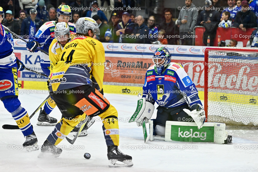 EC IDM WÄRMEPUMPEN VSV vs. Vienna Capitals | #35 Joe Cannata EC VSV, #44 Carter Souch Vienna Capitals, EC IDM WÄRMEPUMPEN VSV vs. Vienna Capitals, EC IDM WÄRMEPUMPEN VSV vs. Vienna Capitals am 16.11.2025 in Villach (Stadthalle Villach), Austria, (Photo by Bernd Stefan)
