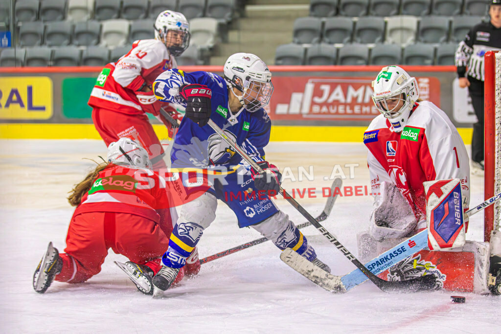 Eishockey DEBL 2023/24 | Eishockey DEBL 2023/24, KAC Frauen - Villach Lady Hawks am 27.09.2023 in Klagenfurt (Heidi Horten Arena), Austria, (Photo by Ernst Krawagner sport-fan.at) - Realisiert mit Pictrs.com