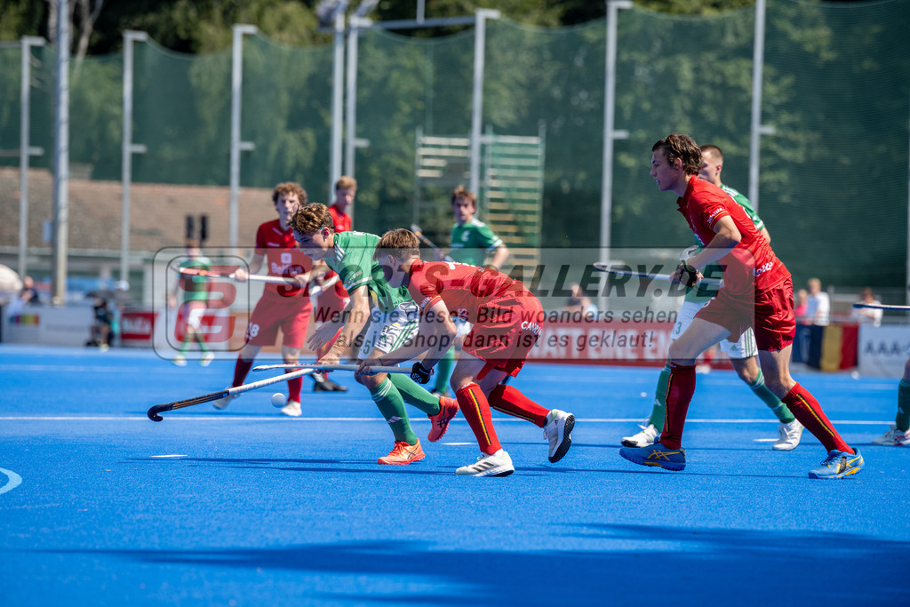 SFE_20230709_0031 | EuroHockey EM U18 Boys Belgium vs Ireland am 09.07.2023 in Krefeld (Gerd-Wellen-Hockeyanlage), Photo: Stephan Fehrmann 2023 (Sports-Gallery)