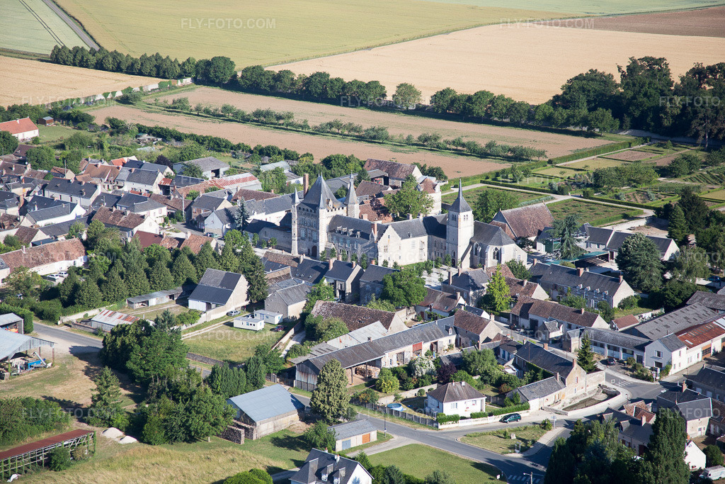 Aerial view: View of the town in Talcy in the state Loir et Cher, France. – Photo: IMG_082179.jpg taken on 06/20/2015 by Werner Riehm/FLY-FOTO.com – Resolution of the original: 5472 x 3648 px