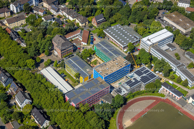 Witten230800462 | Luftbild, Schulzentrum Husemannstraße, Berufskolleg, Otto-Schott-Realschule, Witten, Ruhrgebiet, Nordrhein-Westfalen, Deutschland