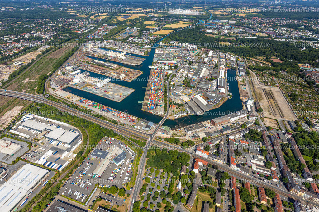 Dortmund220705402 | Luftbild, Hafen Dortmund Übersicht, Hafen, Dortmund, Ruhrgebiet, Nordrhein-Westfalen, Deutschland